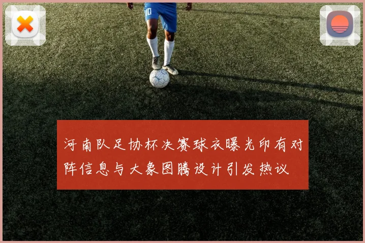 河南队足协杯决赛球衣曝光印有对阵信息与大象图腾设计引发热议